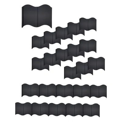 Produktbild von Beetumrandung Nessa Wave 24-teilig Schwarz