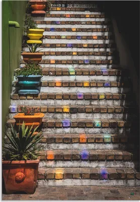 Produktbild von ARTland Wandbild Alu für Innen & Outdoor Die Treppe Größe: 70x100 cm