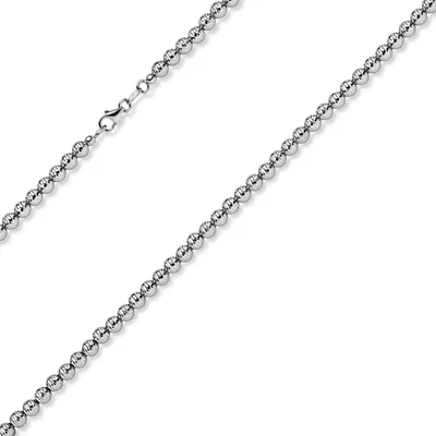 4mm-Armband-Kugelkette-diamantiert-585-Weißgold-19cm