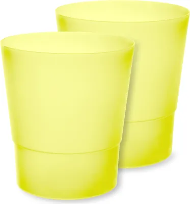 Image de Pot de fleurs Garronda, lot de 2 GD-0038 (Jaune50, ⌀ 14, H 16 cm)