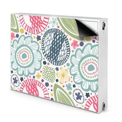 Produktbild von Magnet Heizkörper Heizkörper-Abdeckung Heizkörperabdeckung 110x60 cm - Farbenfrohe Blumen