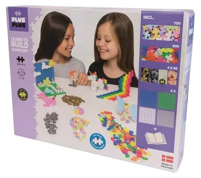 Produktbild von Klocki Plus Plus Mini Basic Pastell-Super-Set, 1200 Teile
