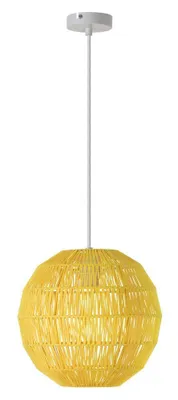 Produktbild von Rabalux 2222 Pendelleuchten Arsena E27 1x MAX 60 Metall Textil gelb