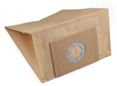 A single vacuum cleaner bag on a white background.