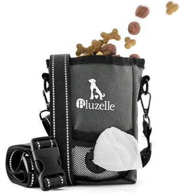 Produktbild von SnackKeeper 2-in-1 - Leckerlibeutel für Hundetraining 650ml - mit Magnetverschluss & Hundekotbeutelspender -  Grau