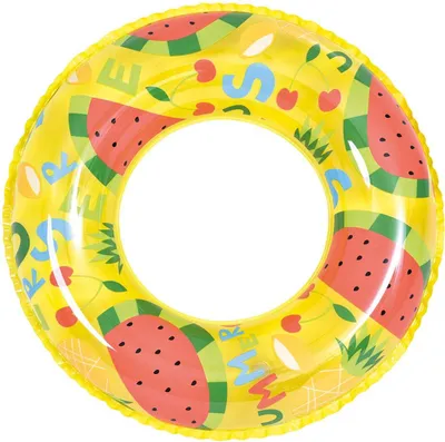 Obrázok produktu pre Sun Club plavecký kruh 60 cm žltý - nafukovací plavecký kruh pre deti od 5 do 10 rokov - robustné PVC, farebná hračka do vody pre bazén, jazero a more