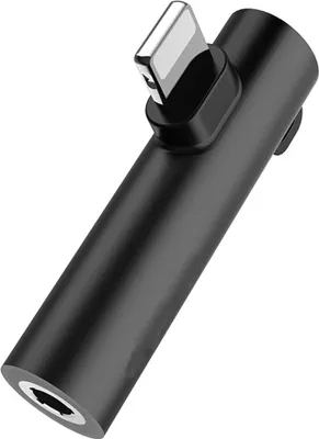 Produktbild von MMOBIEL Lightning Splitter Adapter Laden + Hören für iPhone (SCHWARZ) Lightning AUX