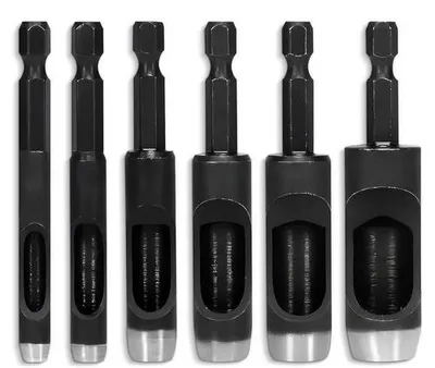 Immagine prodotto di Set di punzoni Acciaio al carbonio - 6 punzoni: 3/16", 1/4", 5/16", 3/8", 7/16", 1/2" - Utensili di precisione per cinghie, tessuti e progetti di bricolage - Acciaio al carbonio per impieghi gravosi, affilato ed efficiente