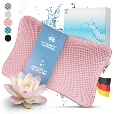 Produktbild von Premium Badewannenkissen rosé | Badekissen für Badewanne schnelltrocknend & extra große Saugnäpfe für festen Halt | Nackenkissen Badewanne waschbar