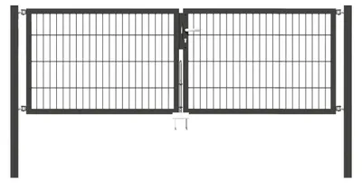 Produktbild von Alberts Doppeltor Flexo mit Zubehör, zum Einbetonieren, anthrazit, Breite 250 cm, Höhe 80 cm