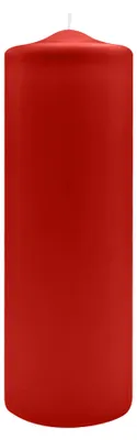 Produktbild von Spitzkopf Stumpen Kerzen Weihnachtsrot 30 x Ø 9 cm, 6 Stück