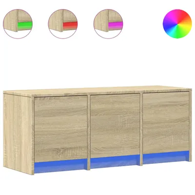 Produktbild von vidaXL TV-Schrank LED Sonoma-Eiche 97x34x40 cm Holzwerkstoff