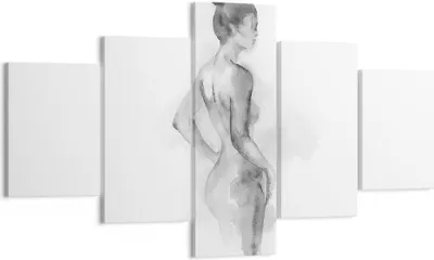 Produktbild von Bild auf Leinwand - Leinwandbild - 5 Teile - Frau Körper Stück - 125x70cm - Wand Bild - Wanddeko - Wandbilder - Leinwanddruck - Bilder - Wanddekoration - Leinwand bilder - Wandbild - EA125x70-4995