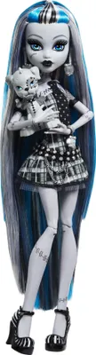 Obrázek produktu pro MATTEL | Panenka Monster High Frankie Stein - černobílá - sběratelská edice - jedinečný design - strašidelné detaily