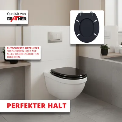 Produktbild von Grafner WC-Sitz in verschiedenen Designs : Pure Black Farbe: Pure Black
