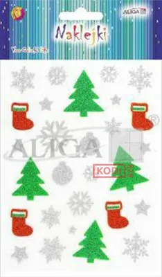 Zdjęcie produktu dla Naklejki Świąteczne Z Brokatem 11X15Cm N