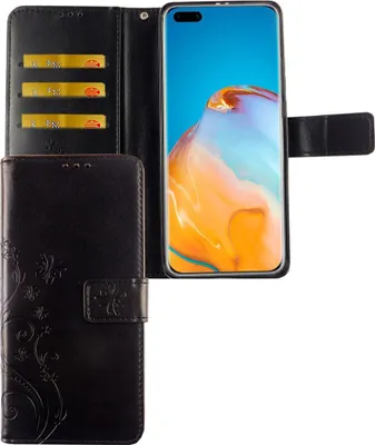 Produktbild von Huawei P40 Pro Handy Hülle Schutz Tasche Cover Flip Case Kartenfach Schwarz