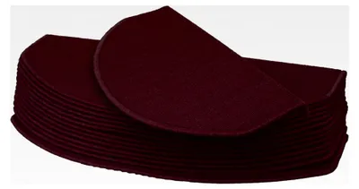 Produktbild von 15er Set Stufenmatte, Treppenteppich Treppenschutz Treppenmattenset, 65x25cm - halbrund, Bordeaux