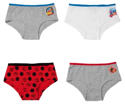 Produktbild von Miraculous Panty für Mädchen Kinder Slip Unterhose Unterwäsche Mehrfarbig Bunt (4er Pack) 110-116