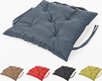 Produktbild von sunnypillow Bankauflage Stuhlkissen Bankkissen 40 x 40 cm Sitzkissen für Hollywoodschaukel Polsterauflage Auflage für Gartenbank viele Farben und Größen zur Auswahl Blau