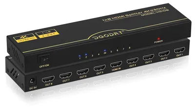Productafbeelding van HDMI splitter 1 in 8 Out, ondersteunt UHD 4K 30Hz