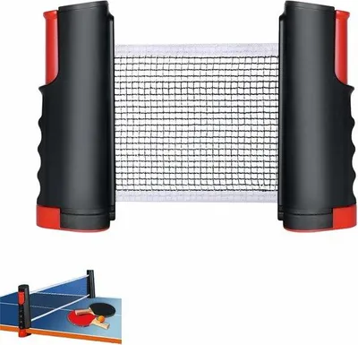 Produktbild von Tischtennisnetz Tragbar Verstellbar - Für Jede Tischgröße - Max. 170 cm Länge - Schwarz