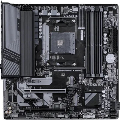 Zdjęcie produktu dla GIGABYTE B550M GAMING X WIFI6, AMD, Socket AM4, AMD Ryzen 3000 Series, AMD Ryzen 4000 Series, AMD Ryzen 5000 Series, Socket AM4, DDR4-SDRAM, 128 GB