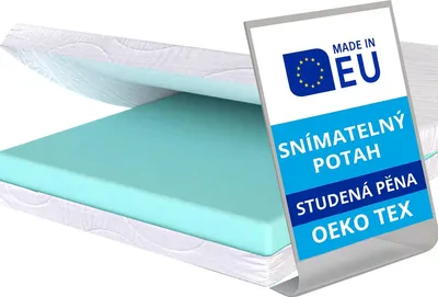 Obrázek produktu pro Pillows24 – Matrace 90x200 H2 | Výška 13 cm | studená penová | potah pratelný do 60°C | Oeko-Tex | Prodyšná & Hypoalergenní | vyrobené v EÚ