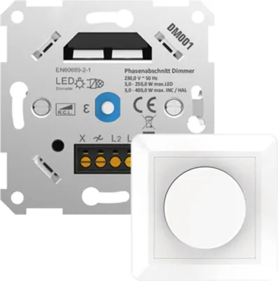Produktbild von Universaldimmer Weiß für LED 3-250W und Halogen 3-400W
