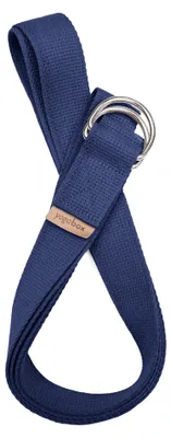 Produktbild von yogabox Yogagurt mit Verschluss aus zwei D-Ringen - regional hergestellt - jeansblau 2,5 m