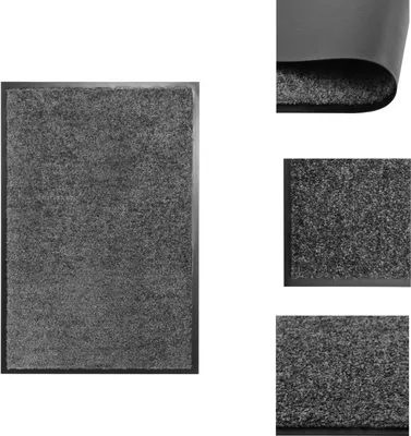 Image de vidaXL Tapis de sol Lavable Anthracite 40x60 cm - Tapis de sol