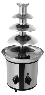 Immagine prodotto di Fontana di cioccolato da 1,8 litri - Fontana di cioccolato professionale - 4 livelli - 170 W - Acciaio inossidabile - Adatta per cioccolato, formaggio e salse - Argento