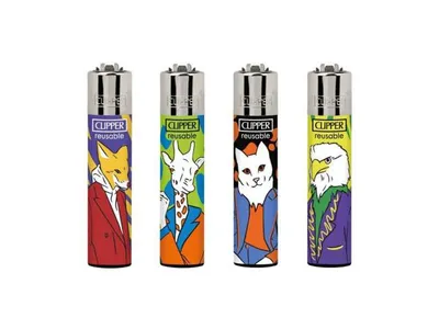 Produktbild von Clipper Feuerzeuge 4er Set: Animal Humans 11