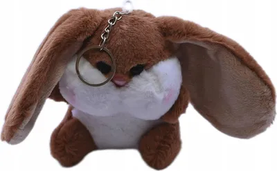 Immagine prodotto di Portachiavi coniglio di peluche 11 cm - Morbido ciondolo per borsa e dolce regalo per bambini