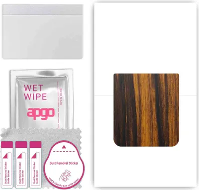 Produktbild von apgo Rückseite Schutzfolie, Skin, kompatibel mit Motorola Razr+ Plus 2023, Hinten Displayschutzfolie aus Vinylfolie, kratzfest, einfache Montage - Tigerwood