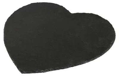 Produktbild von Schieferplatte Herz 30cm | Deko Untersetzer Naturschiefer Gebrochen