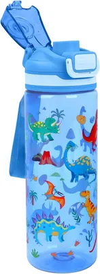 Zdjęcie produktu dla Butelka dla dzieci, szczelna, 650 ml, wykonana z tritanu bez BPA, z uchwytem, idealna do szkoły i uprawiania sportu