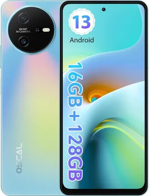 Zdjęcie produktu dla OSCAL 6,78-calowy telefon komórkowy z Androidem Tiger 12, 8 GB + 128 GB / 1 TB smartfon bez umowy 4G Dual SIM, aparat 64 MP, 5000 mAh, odcisk palca, niebieski