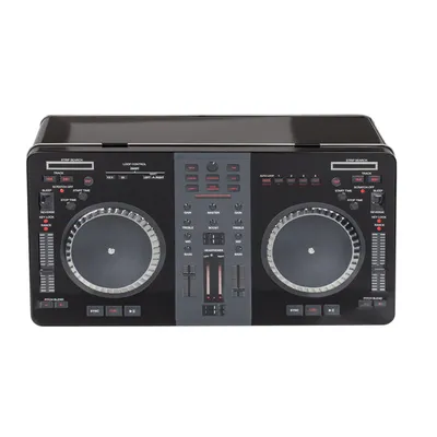 Produktbild von DJ Mischpult Aufbewahrungsdose aus Metall in Schwarz ca. 26x14x8 cm