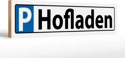 Produktbild von Holzschild Hinweis Hofladen Parken, 46x10 cm, Holzschilder Bauernhof Landwirt