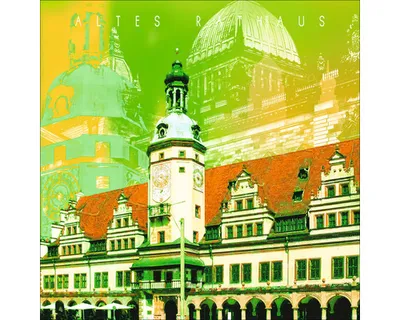 Produktbild von Glasbild Leipzig altes Rathaus 30x30 cm