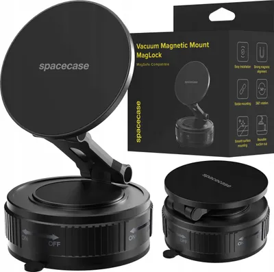 Obrázek produktu pro Automatický držák s přísavkou pro magsafe SPACECASE Vacuum Magnetic Mount MagLock Černá