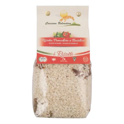 Produktbild von Cascina Belvedere - Risotto pomodoro e basilico - 500gr