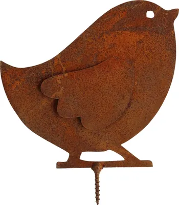 Produktbild von Rost Vogel zum Einschrauben Edelrost Gartendeko Vögel Rostdeko Gartendekoration