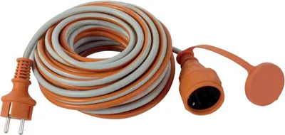 Produktbild von REV 0016259914, 25 m, Indoor/Outdoor, IP44, Spritzwassergeschützt, 1,5 mm², Grau, Orange