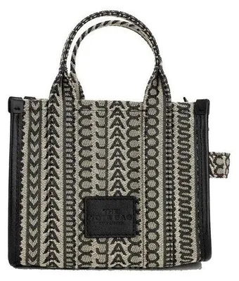 Image de Marc Jacobs The Monogram Beige Mini Tote sac bandoulière en toile beige