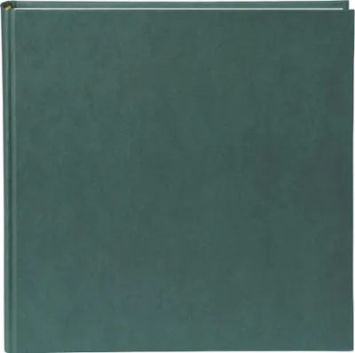 Image de Album photo Goldbuch, couverture en papier de chanvre, couleur vert foncé, format 25x25 cm, 60 pages blanches