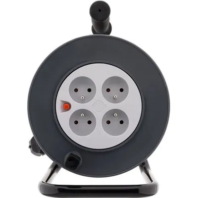 Produktbild von ZENITECH Schlauchtrommel HO5VV-F - 4 Stecker - 3G1mm² + Leistungsschalter - 25 m