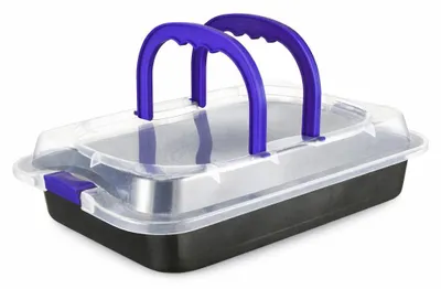 Produktbild von Haushalt International Kuchenform mit Deckel und Tragegriff Maße: ca. 36 x 24,5 x 5,0cm