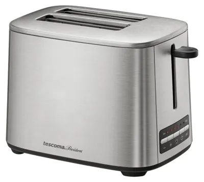 Edelstahl-Toaster, 2 Schlitze, 6 Bräunungsstufen, 900 W